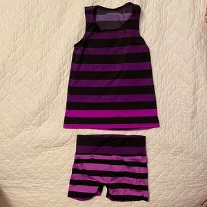 k deer kids tank and leotard shorts